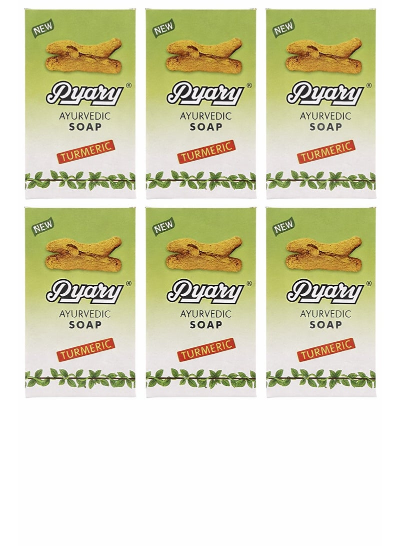Pyary Turmeric Soap 75g 6 Pieces